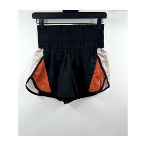 Free People Black and Orange Athletic Shorts